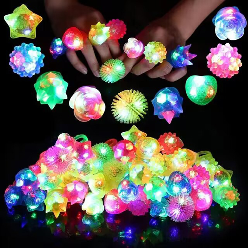 Glow In The Dark Party Glasses - 20/30/50pcs Glowing Rings LED Light Up