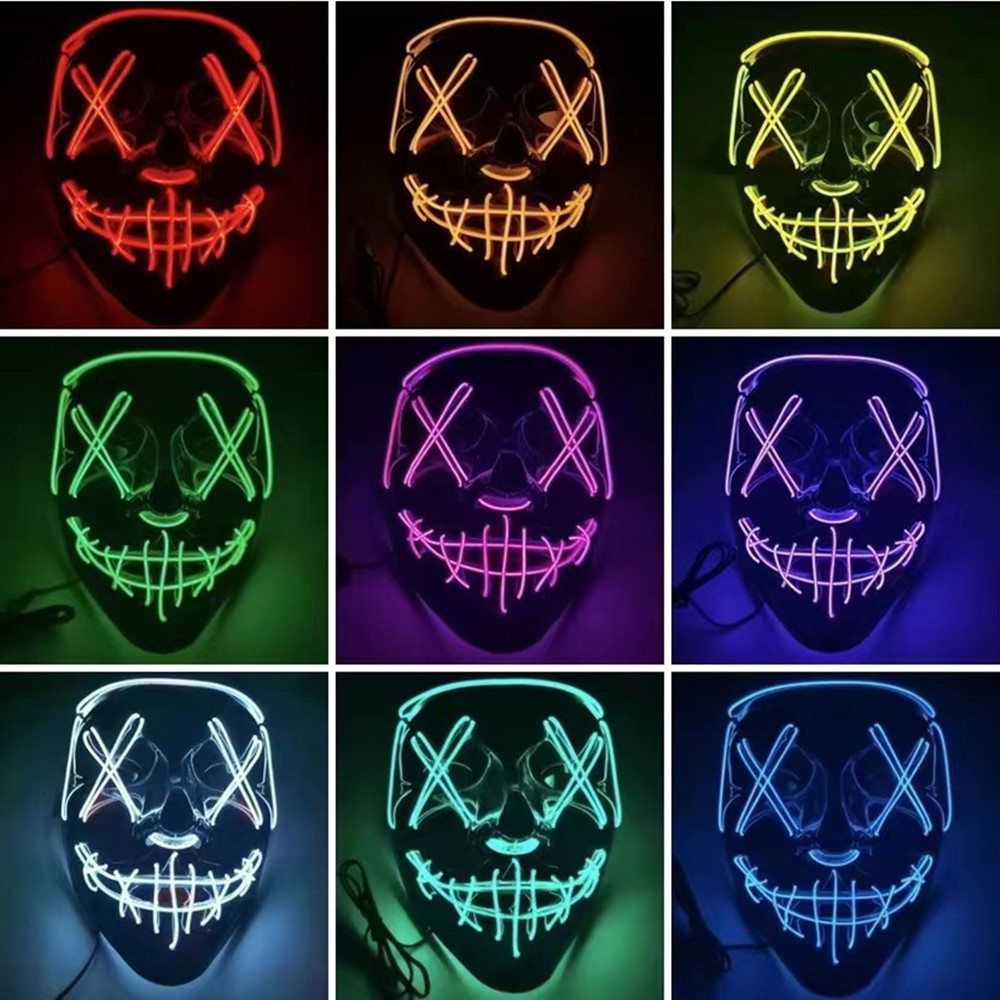 Halloween Masks For Men Women  - огляд і ціна Led Purge Mask Halloween