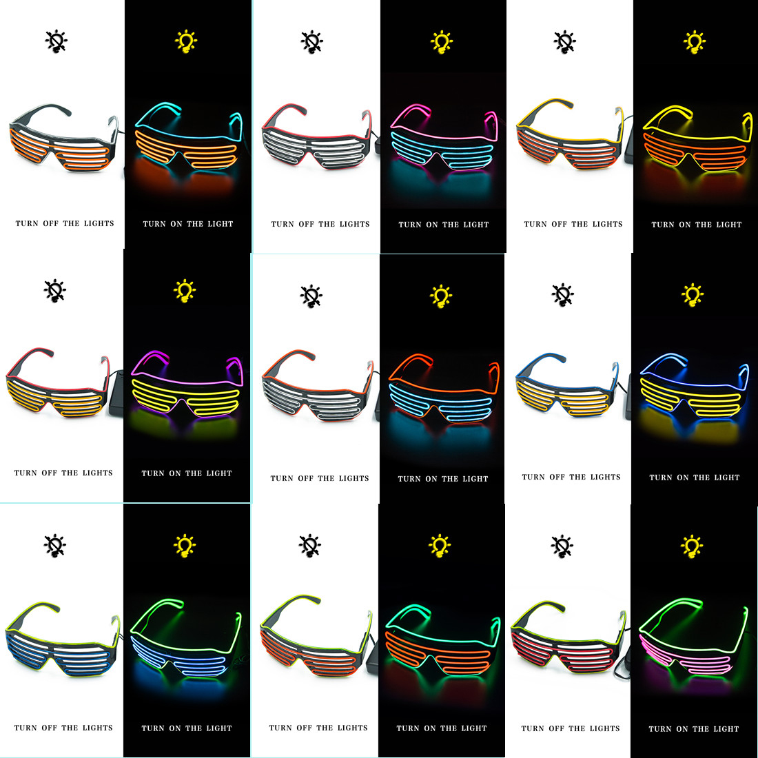 Glowing Glasses LED Gafas Lumi - огляд і ціна Glow In The Dark Party Glasses