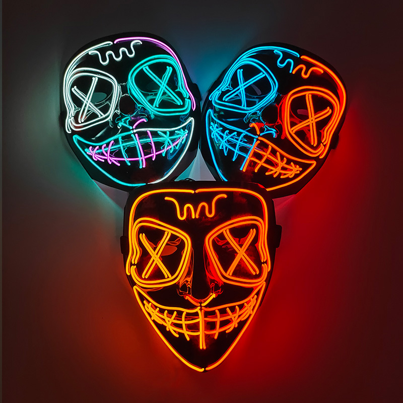 Wireless LED Glowing Mask EL N - огляд і ціна Led Purge Mask Halloween