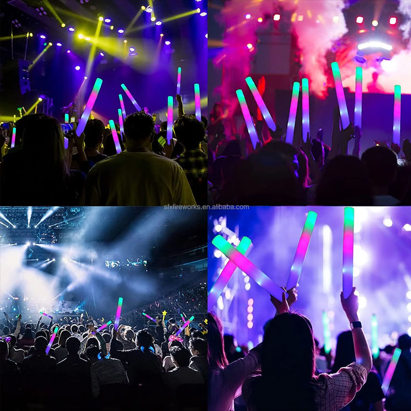 20Pcs Foam Glow Sticks Colorfu - огляд і ціна Flashing Led Foam Sticks Party