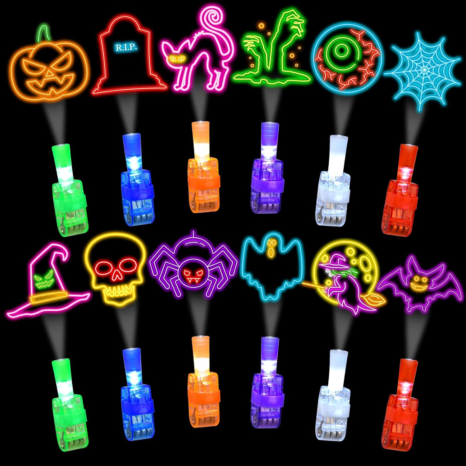 36pcs Halloween Finger Project - огляд і ціна Glow In The Dark Party Glasses