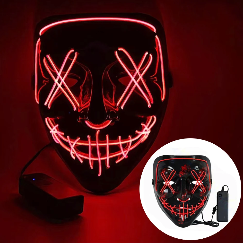 Adult Kids  Halloween Neon Led - огляд і ціна Led Purge Mask Halloween
