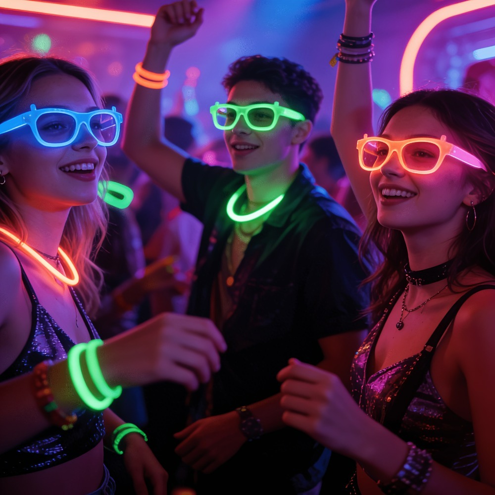 5/12pcs UV Glow in The Dark Gl - огляд і ціна Glow In The Dark Party Glasses