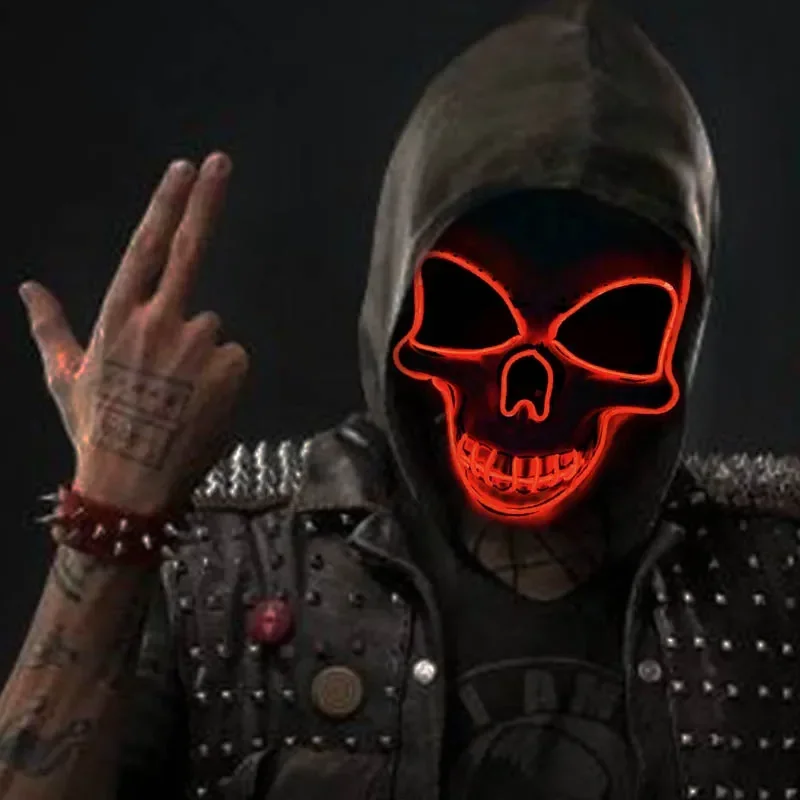 Halloween Horror Skull Mask LE - огляд і ціна Led Purge Mask Halloween