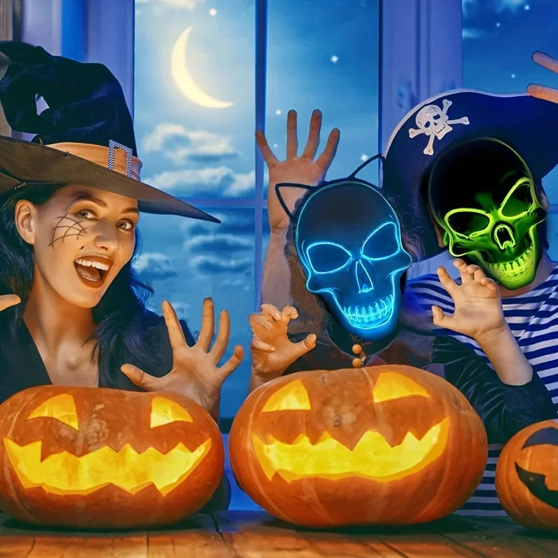 Halloween Horror Skull Mask LE - огляд і ціна Led Purge Mask Halloween