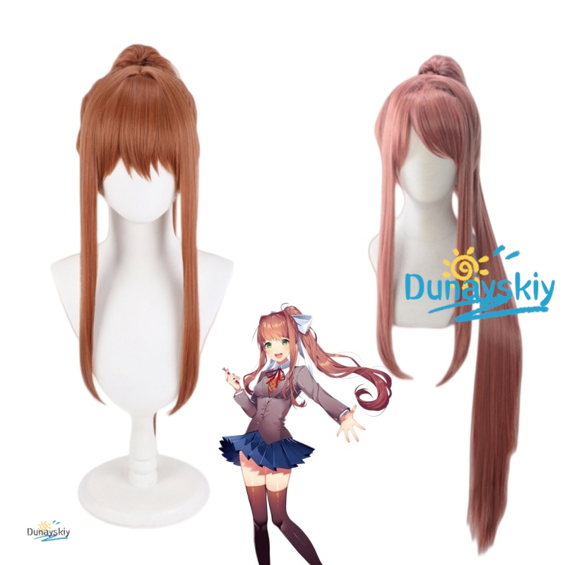 DDLC Monika Character Cosplay  - огляд і ціна Anime Cosplay Wig Heat Resistant